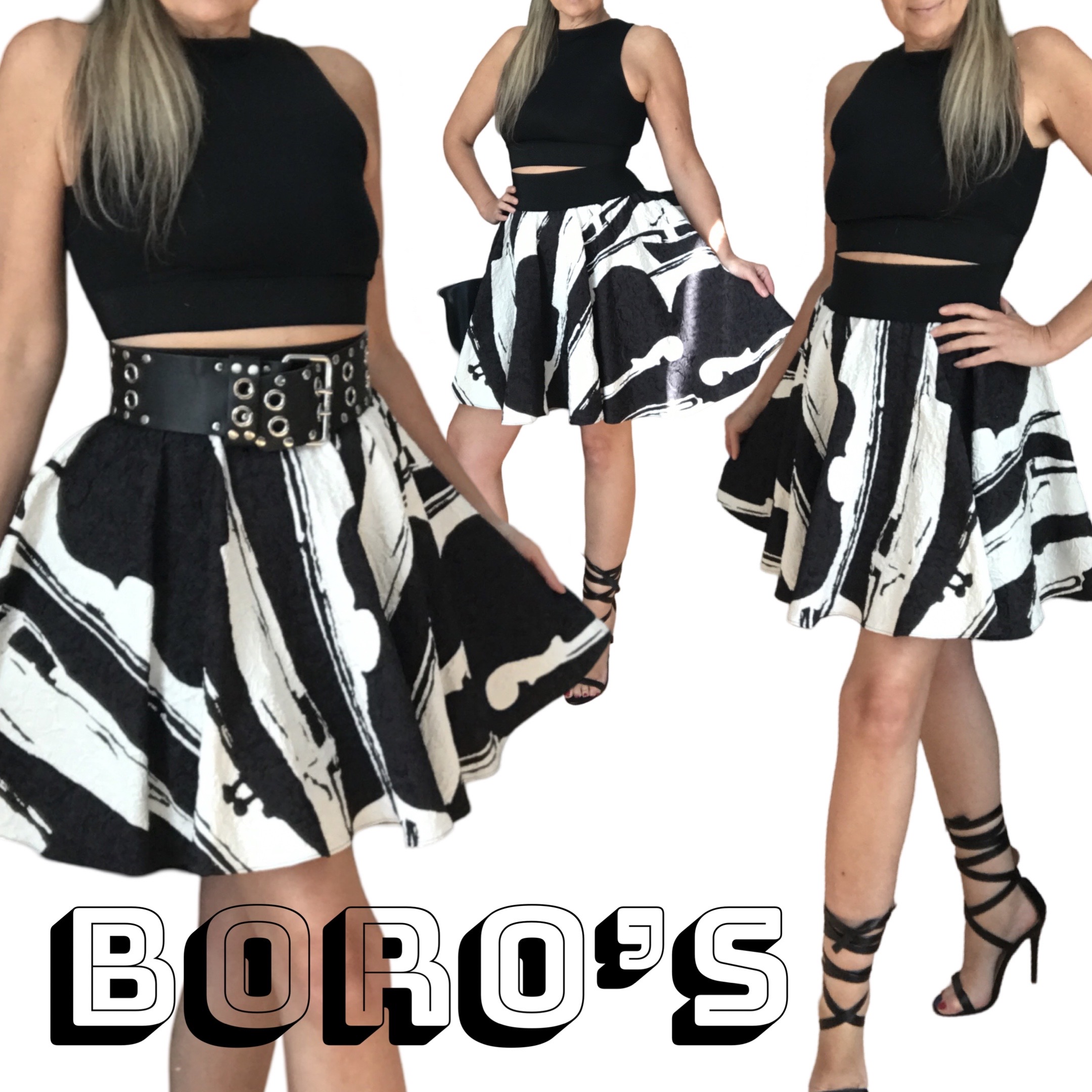 Krátká kolová sukně BOROS SK-S-BW001